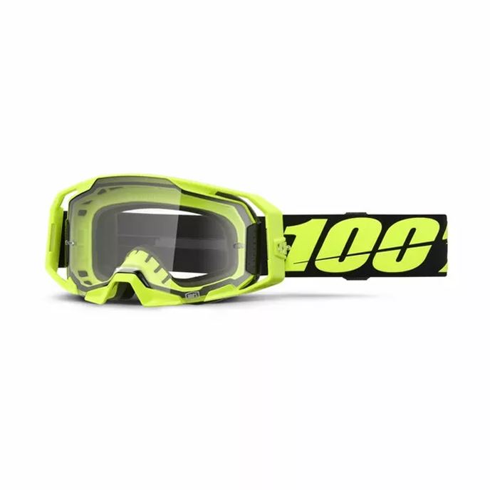 100% MX Goggles Armatic Neon Yellow Clear